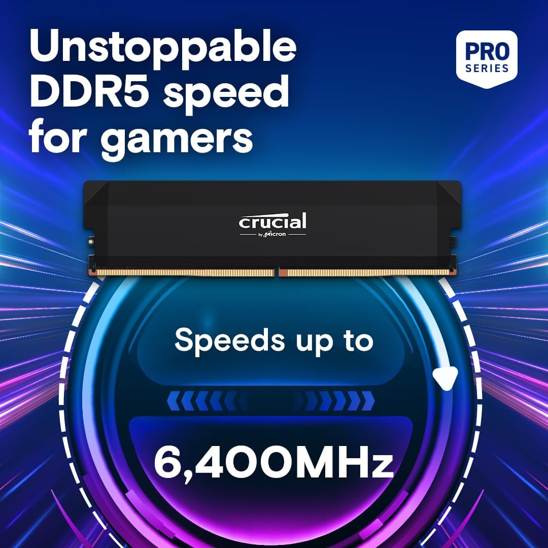 Crucial Ram Desktop Pro Series 64GB (2x32GB) 6000MHZ DDR5 Crucial Ram Desktop Pro Series 64GB (2x32GB) 6000MHZ DDR5